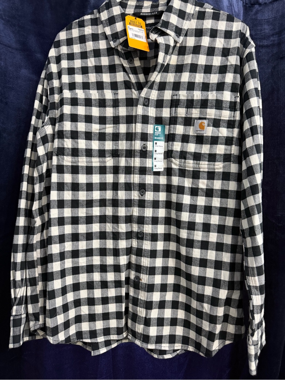 Carhartt Black & White Buffalo Check Flannel Shirt